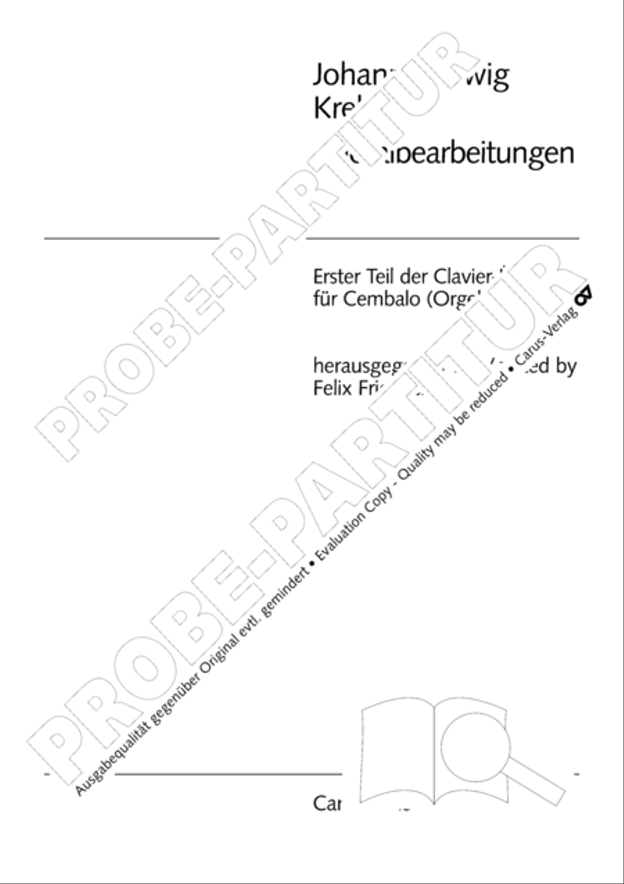 Chorale arrangements. First part of the Clavier-Ubung