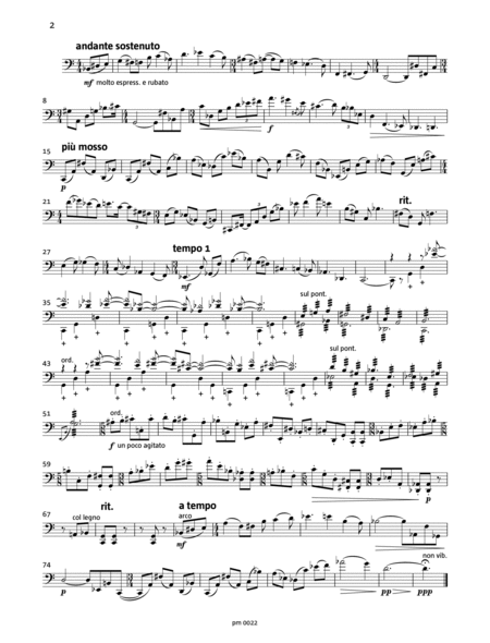 Sonata (1978/2009) for Violoncello Solo