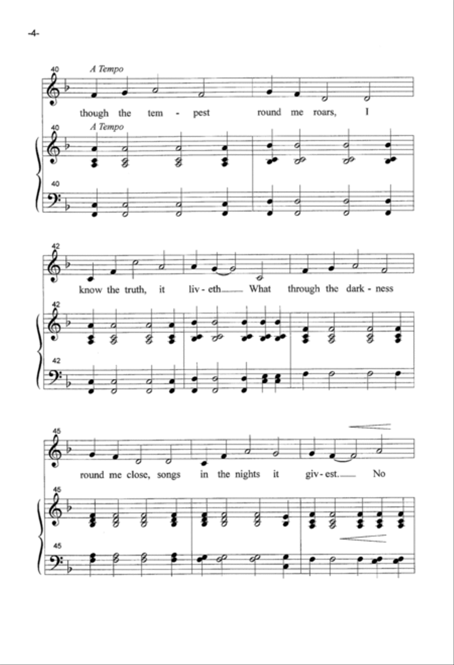 How Can I Keep From Singing SSA scores gallery preview page 4