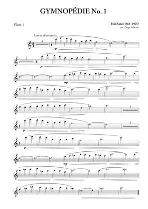 Book cover for Gymnopédie Nos. 1,2,3 for Flute Quartet