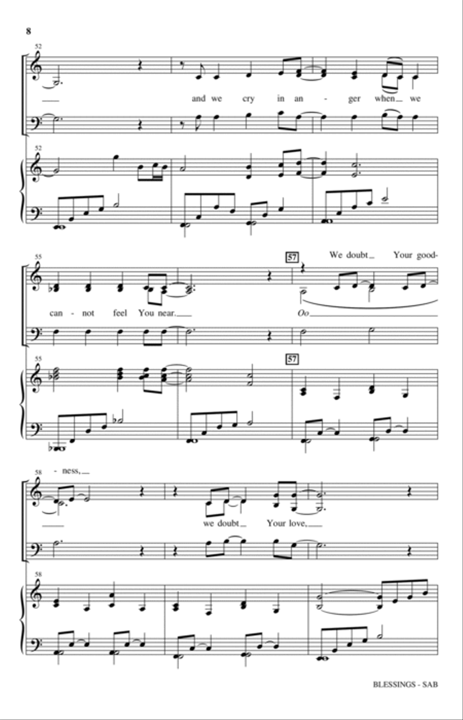 Blessings (arr. Heather Sorenson) 3-Part scores gallery preview page 6