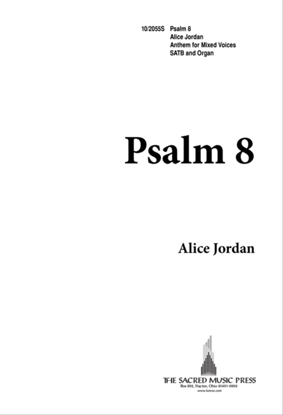 Psalm 8 4-Part scores gallery preview page 1