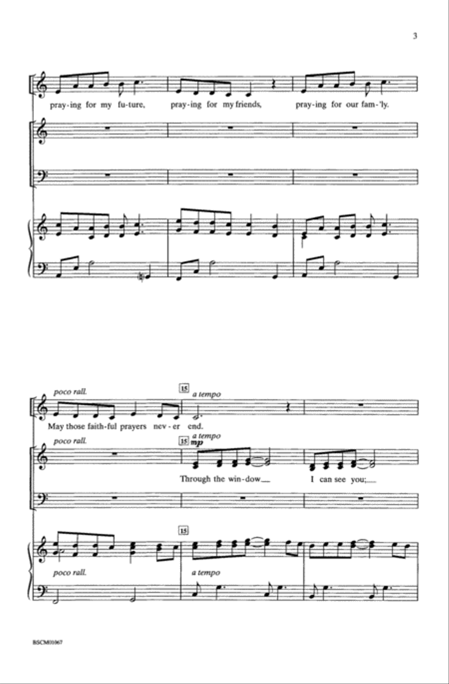 Through the Window Unison Choir scores gallery preview page 3