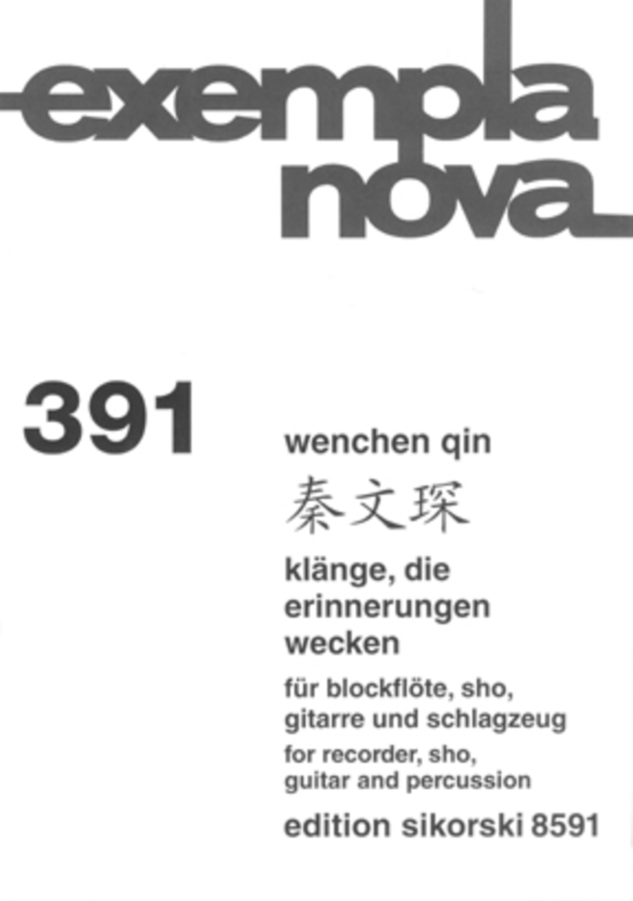 Klange, Die Erinnerungen Wecken For Recorder, Sho, Guitar And Percussion Score Recorder scores gallery preview page 1