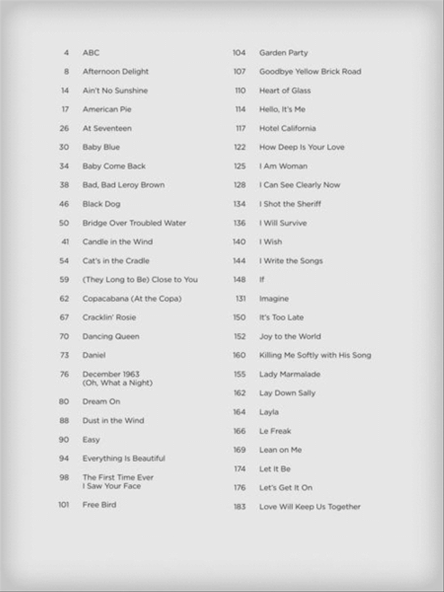Songs of the 1970s – The New Decade Series Electronic Keyboard scores gallery preview page 3
