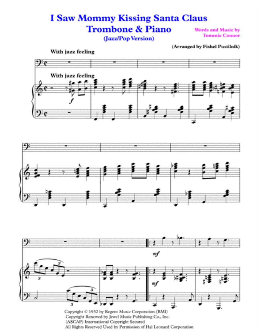 I Saw Mommy Kissing Santa Claus Piano scores gallery preview page 2
