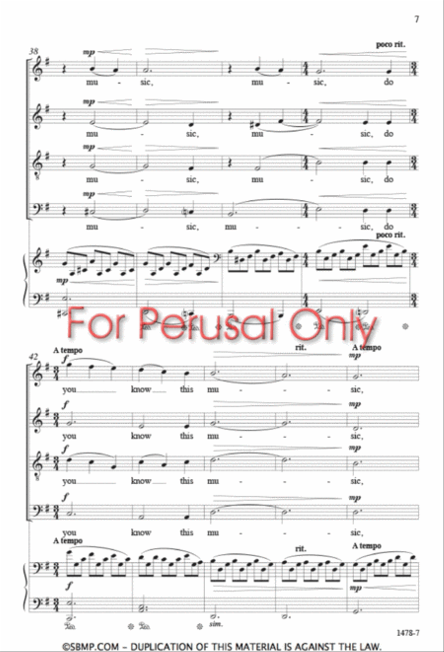 Searching Love - SATB Octavo 4-Part scores gallery preview page 6