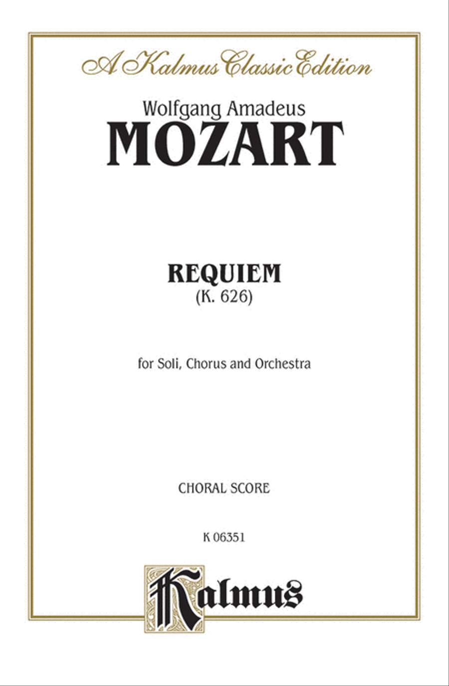 Requiem Mass, K. 626 4-Part scores gallery preview page 1