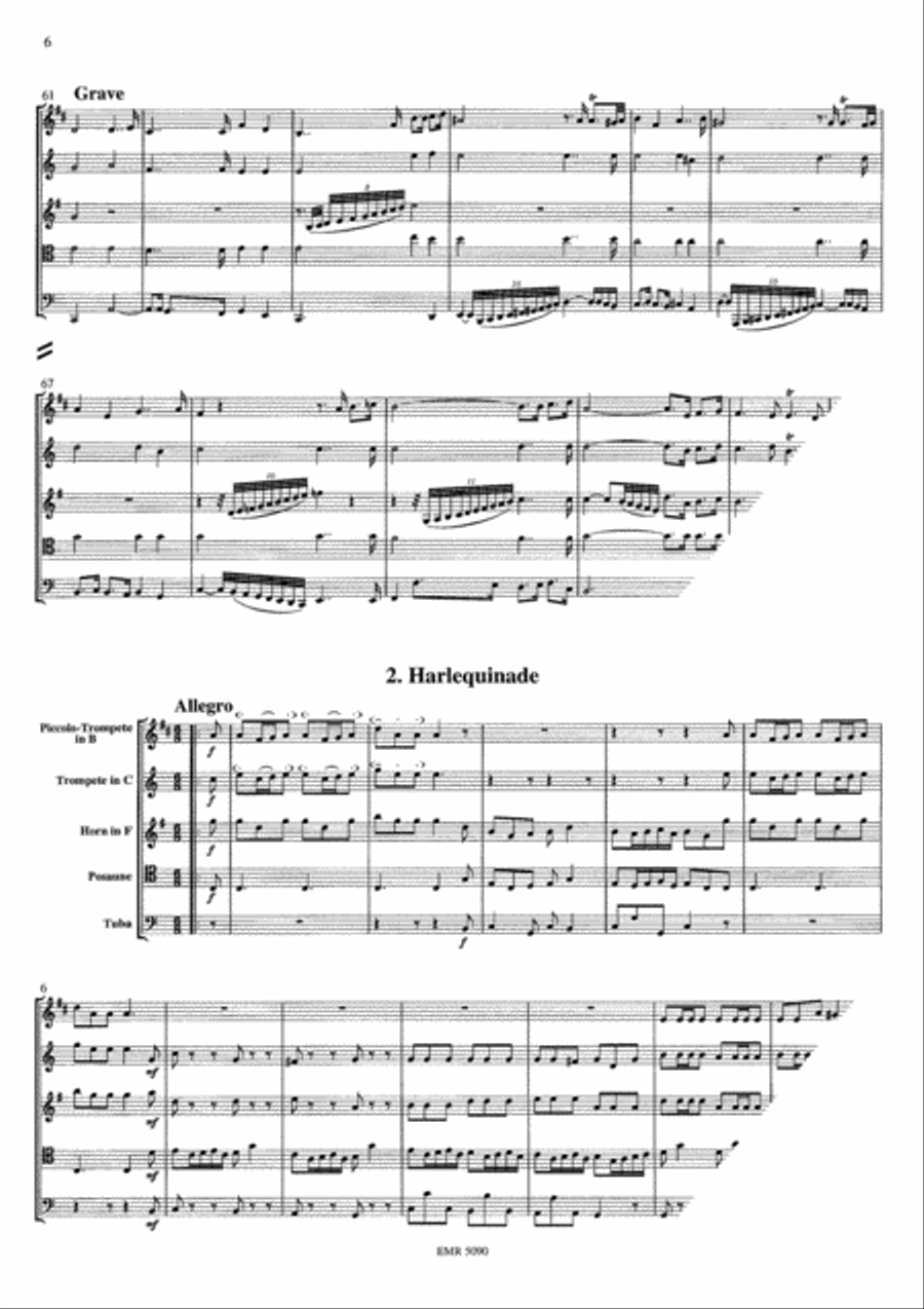 Ouverture C Major Brass Quintet scores gallery preview page 5