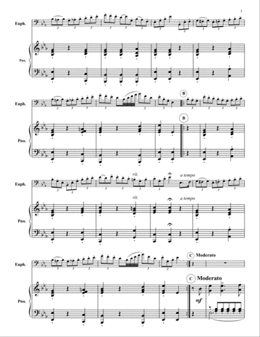 The Last Rose of Summer Euphonium scores gallery preview page 3