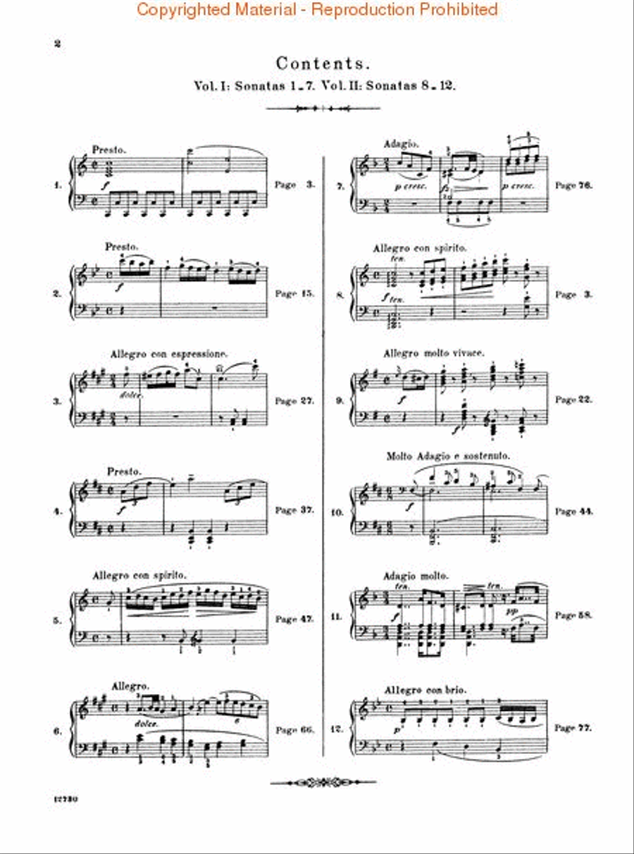 12 Sonatas – Book 1 Piano Solo scores gallery preview page 2