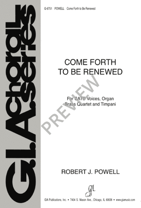 Book cover for Come Forth to Be Renewed