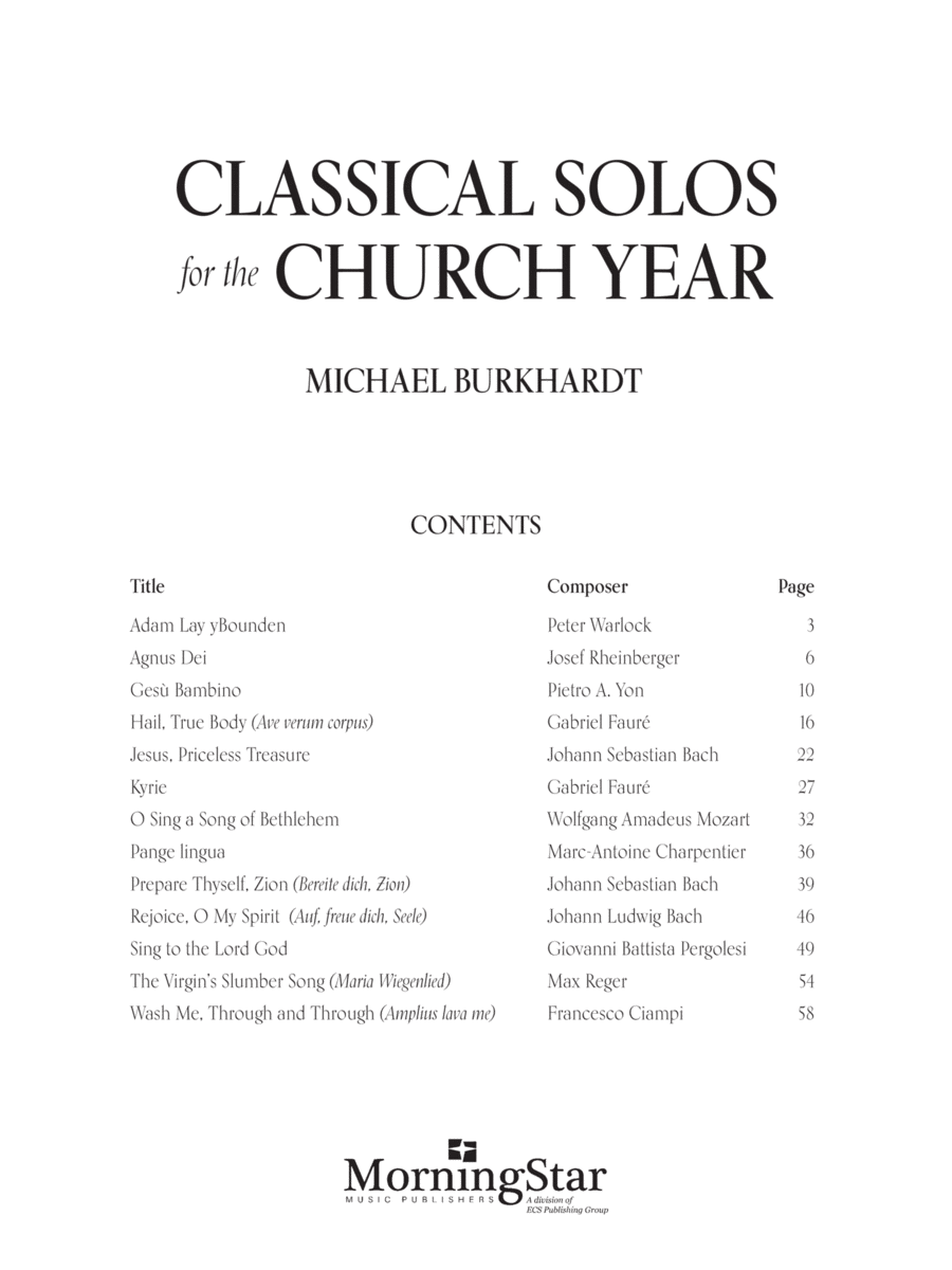 Classical Solos for the Church Year High Voice scores gallery preview page 1