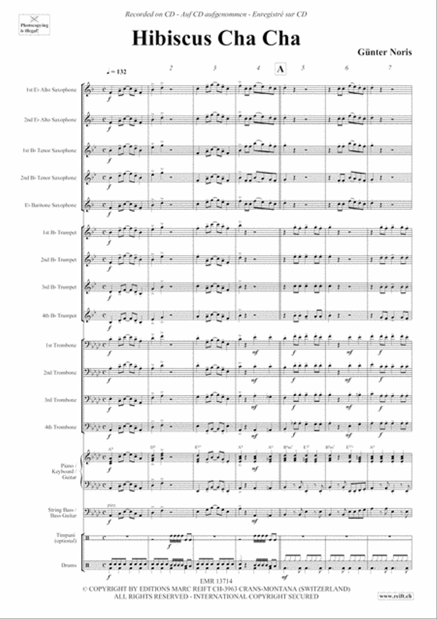 Hibiscus Cha Cha Hibiscus Cha Cha Big Band scores gallery preview page 4