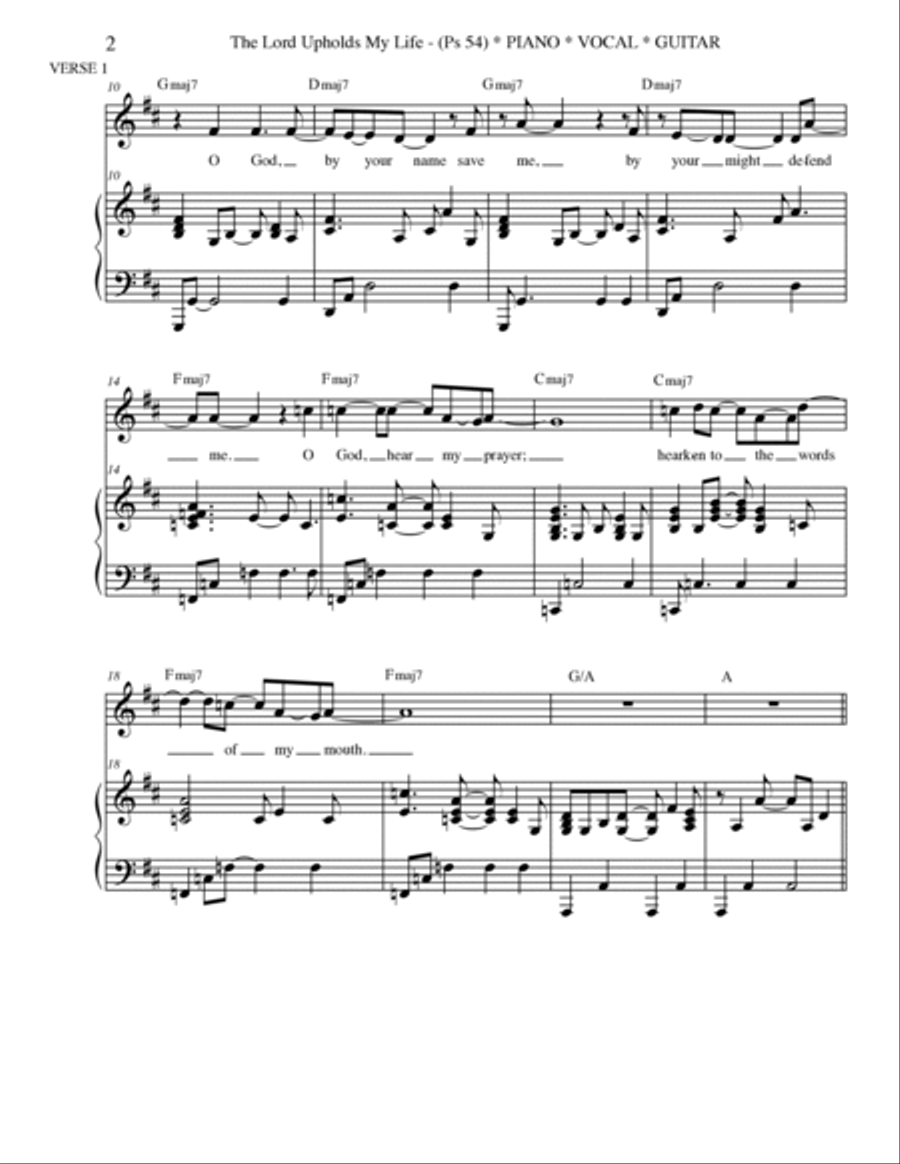 Lord Upholds My Life (Psalm 54) Choir scores gallery preview page 2