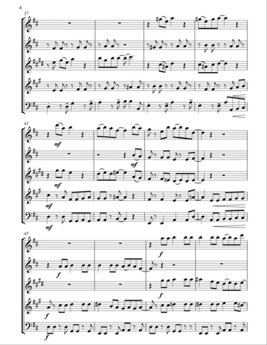 Summer Nights Summer Nights Woodwind Quintet scores gallery preview page 5