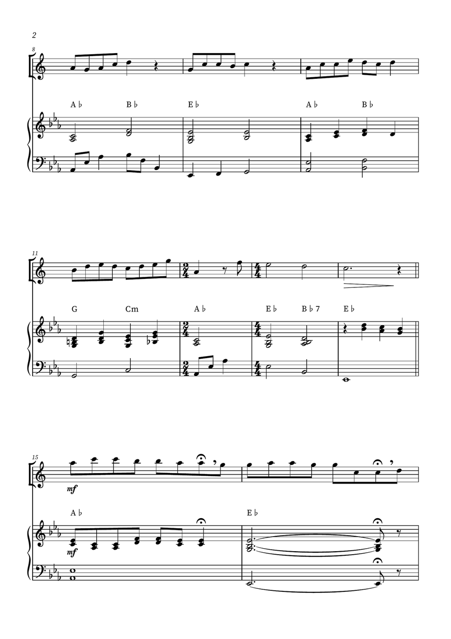 When She Loved Me Baritone Saxophone scores gallery preview page 2