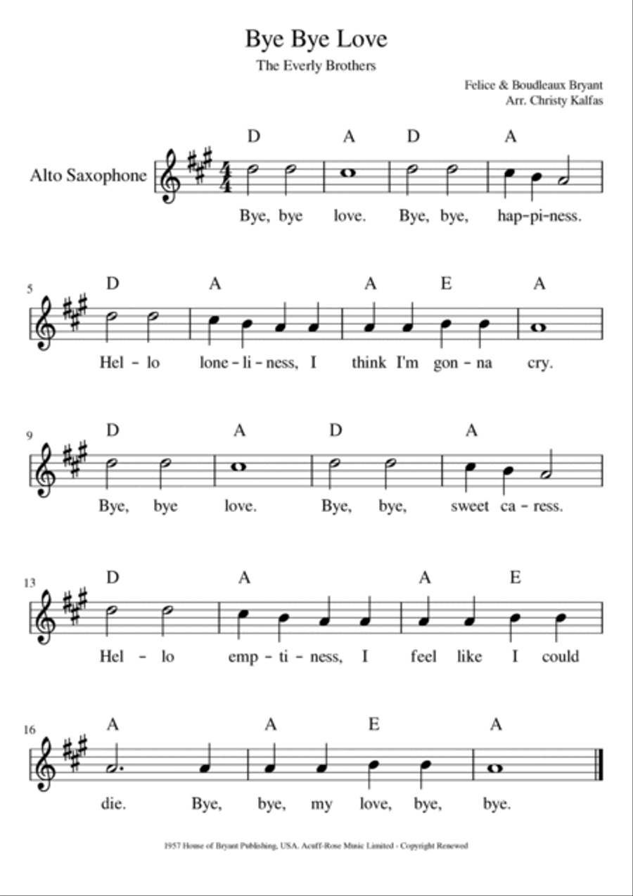Bye Bye Love Large Ensemble scores gallery preview page 4