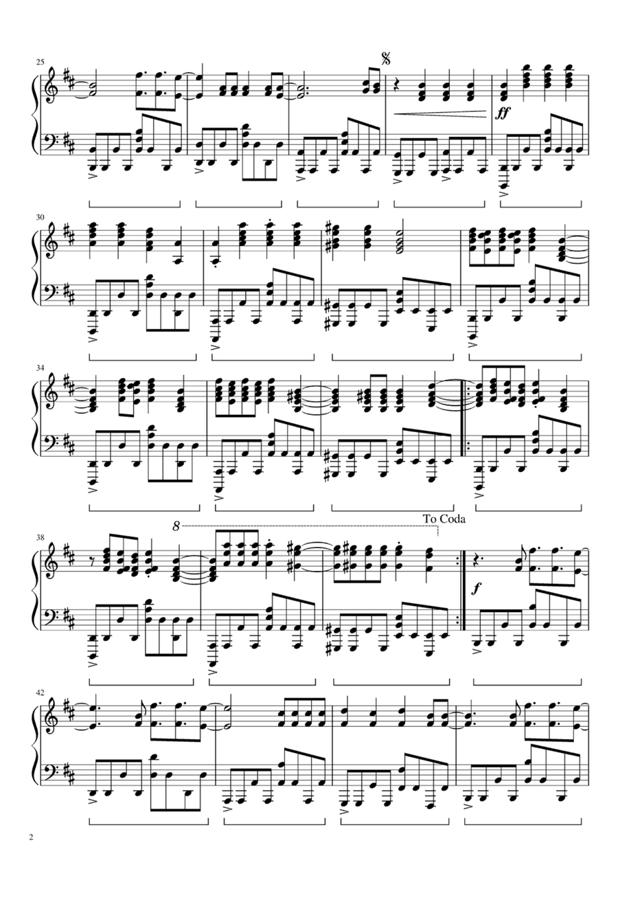 Radioactive Easy Piano scores gallery preview page 2