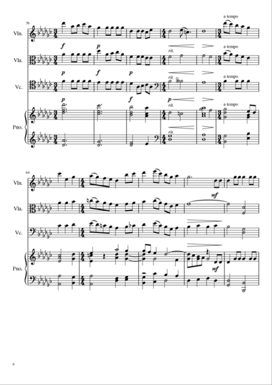 The Twelve Days Of Christmas Piano Quartet scores gallery preview page 6