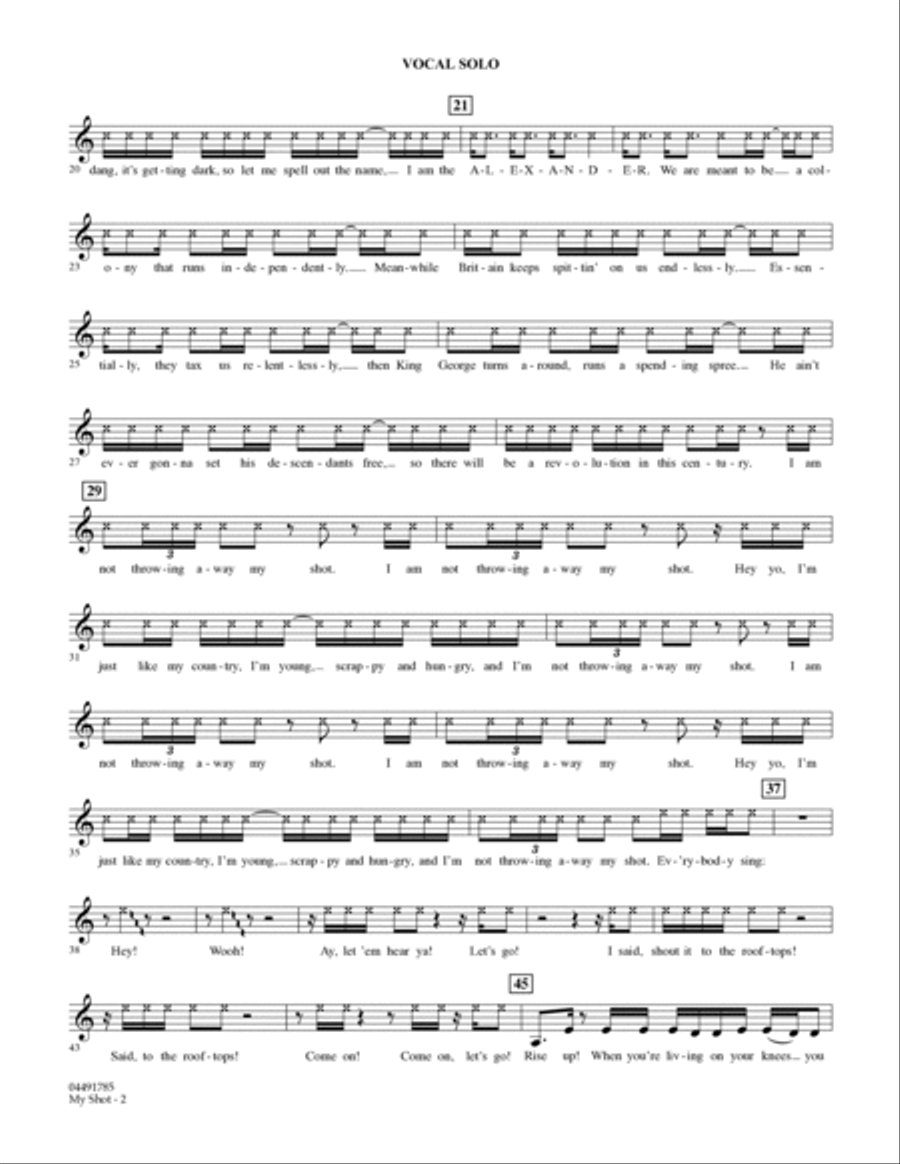 My Shot - Vocal Solo My Shot - Vocal Solo Voice Solo scores gallery preview page 2
