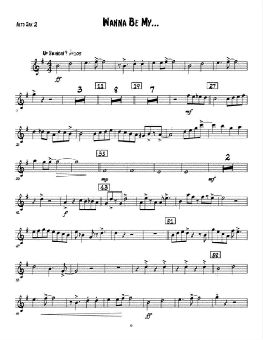 Wanna Be My... For Big Band Jazz Ensemble scores gallery preview page 4