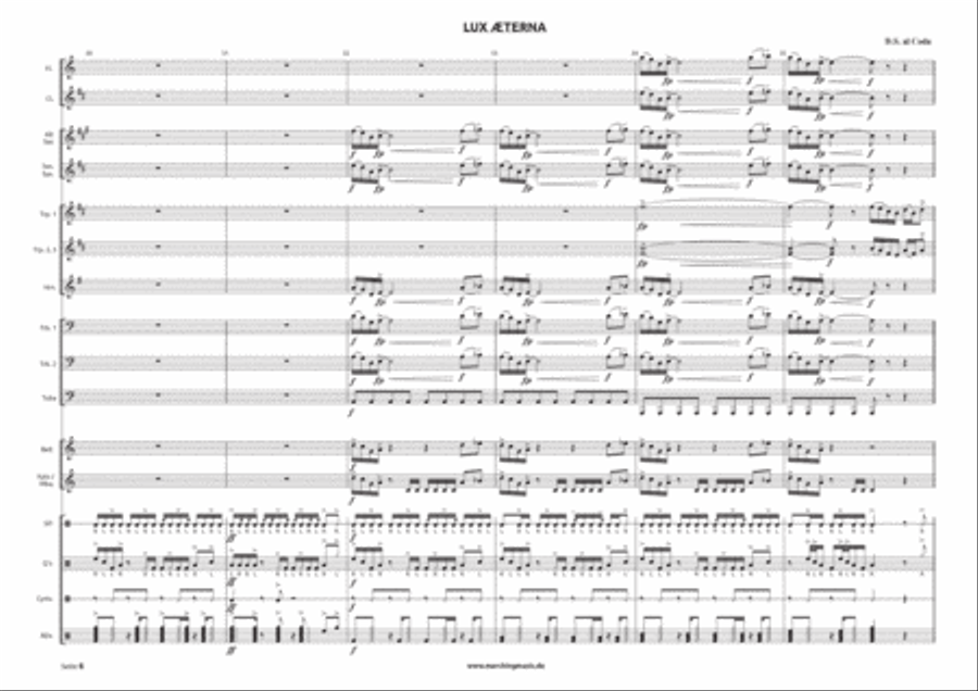 Lux Æterna Lux Æterna Marching Band scores gallery preview page 6