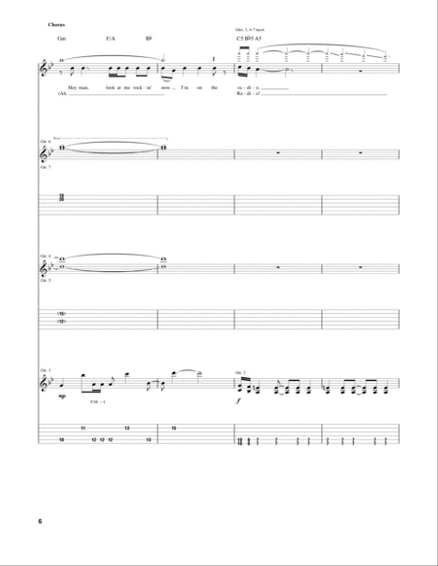 System of a clearance down radio video tab