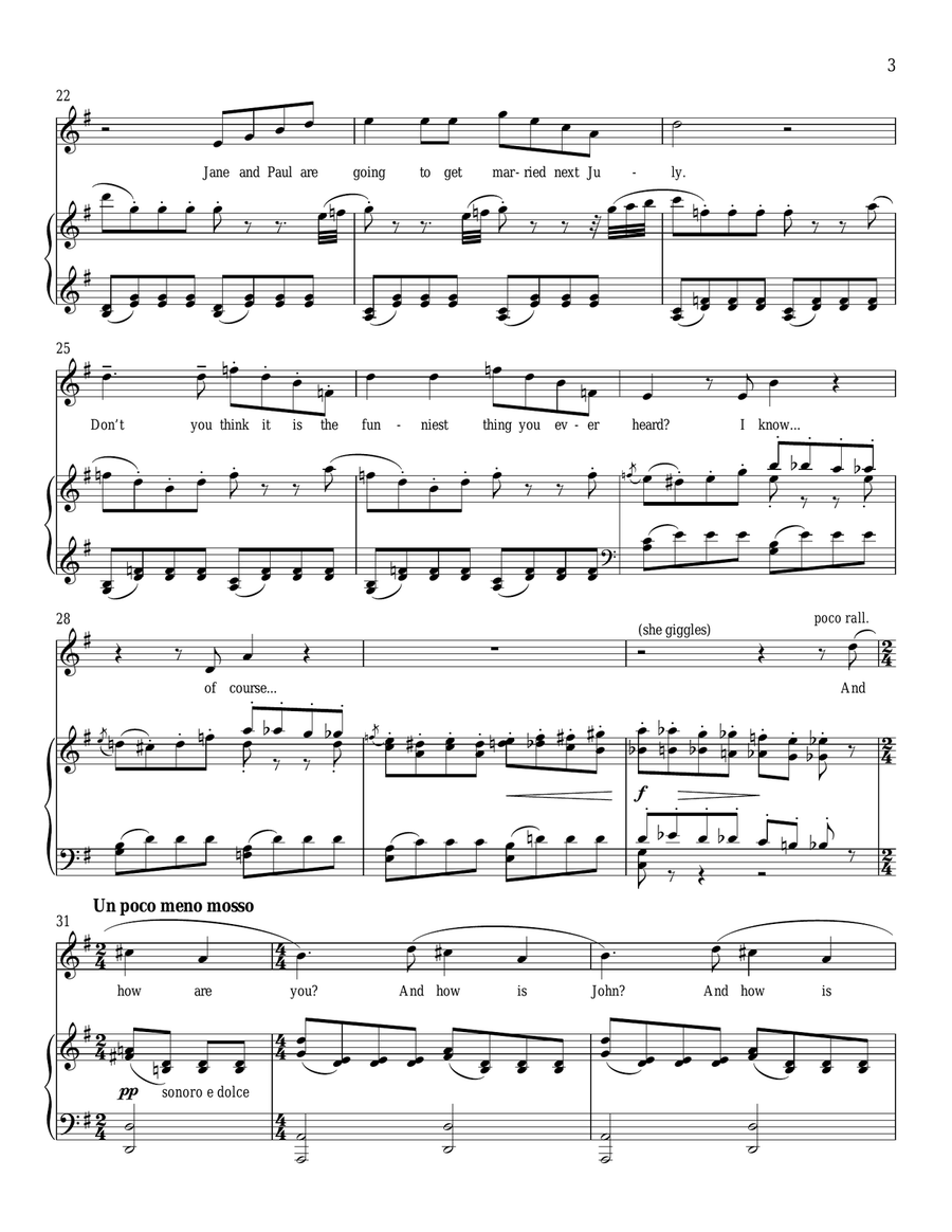 Hello! Oh, Margaret, It's You Piano, Vocal scores gallery preview page 3