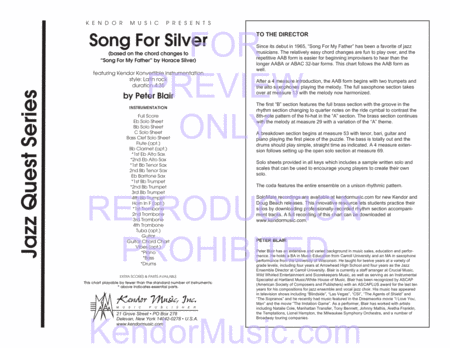 Song For Silver (based on the chord changes to 'Song For My Father' by Horace Silver) (Full Score)