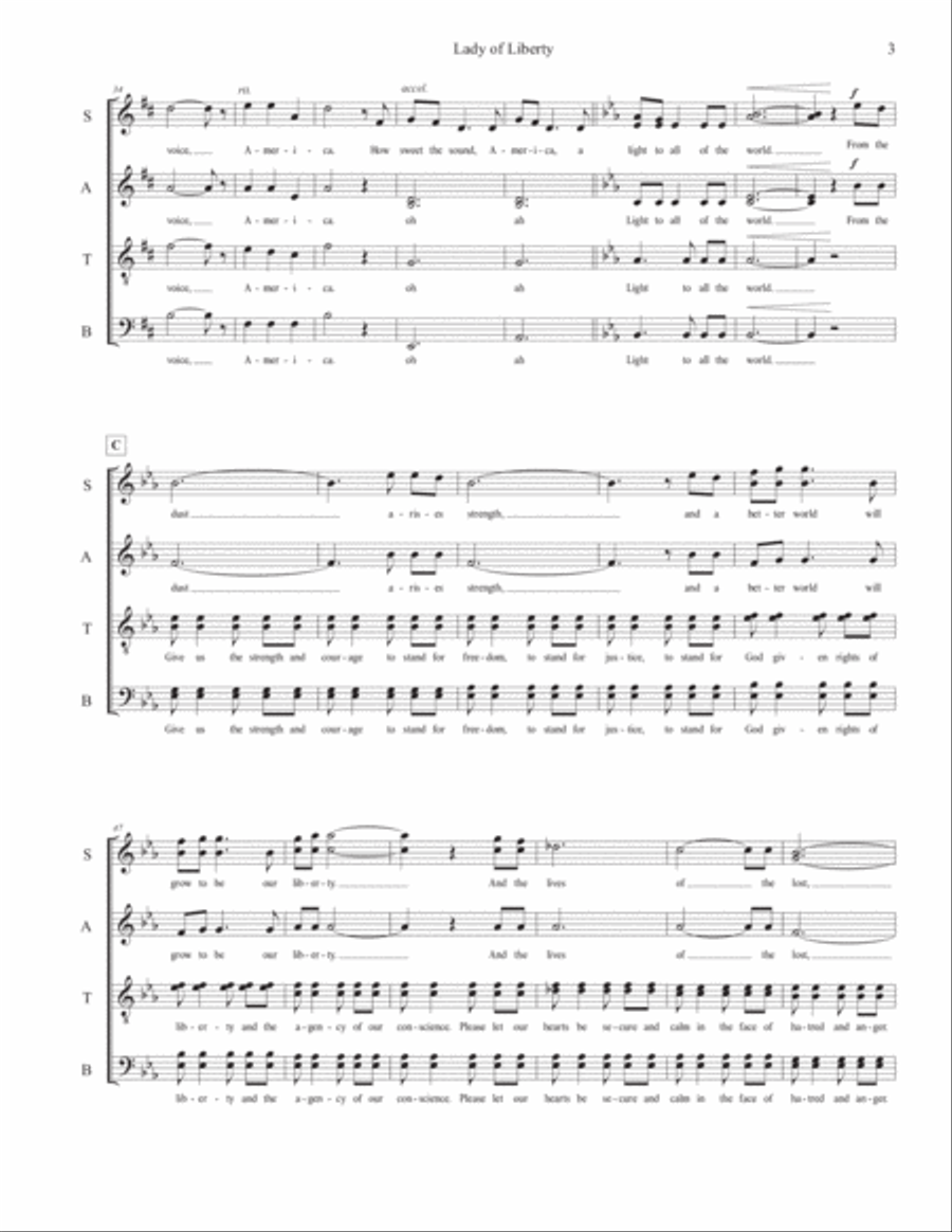 Lady of Liberty 4-Part scores gallery preview page 4