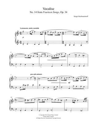 Vocalise (No. 14 from Fourteen Songs, Op. 34)
