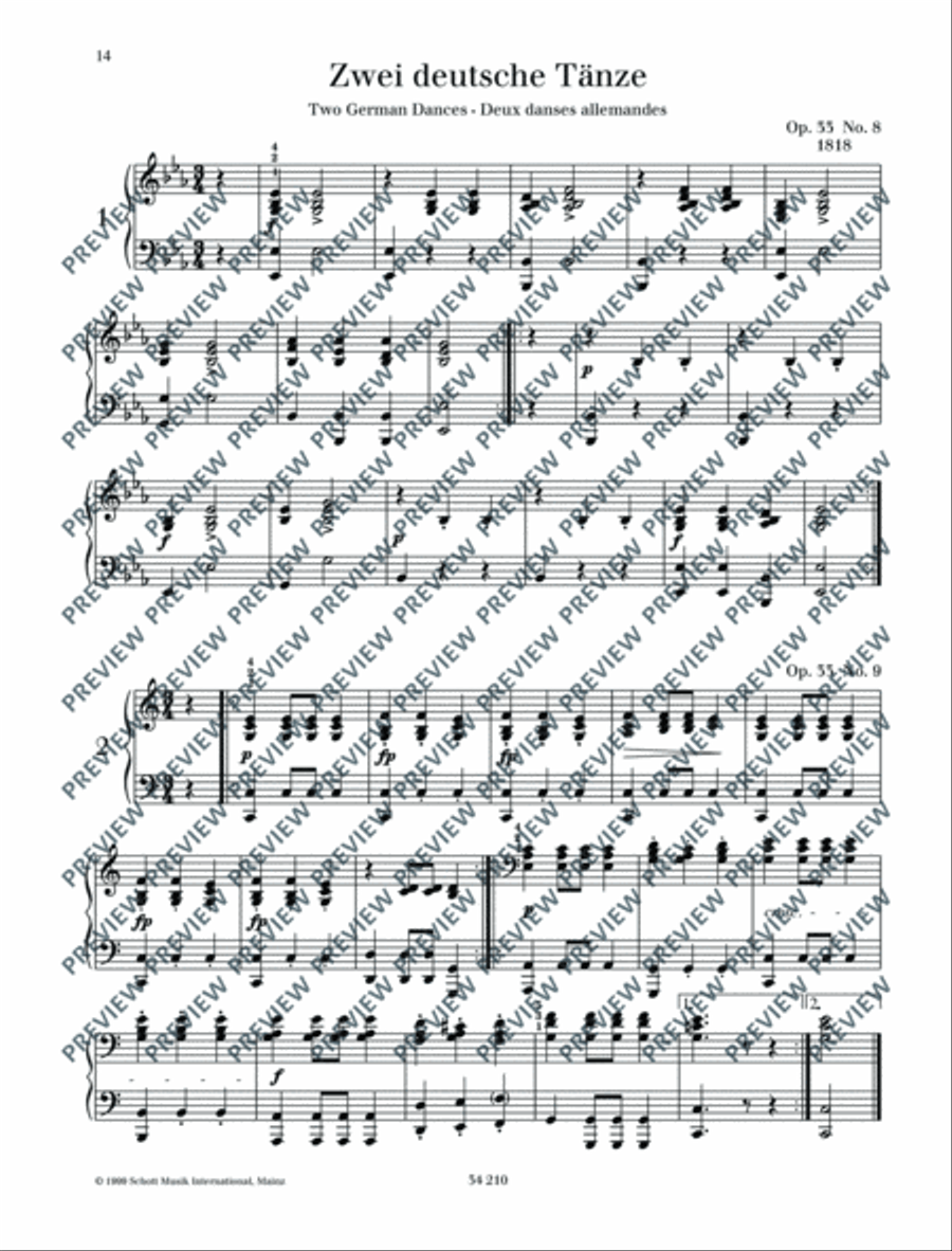 Ländler Piano Duet scores gallery preview page 15