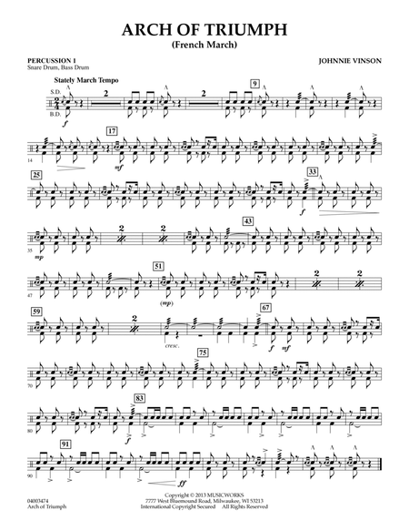 Arch of Triumph (French March) - Percussion 1