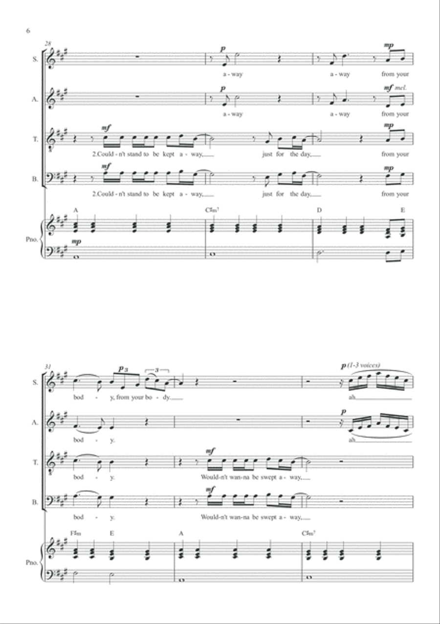 Hard To Say I'm Sorry 4-Part scores gallery preview page 6