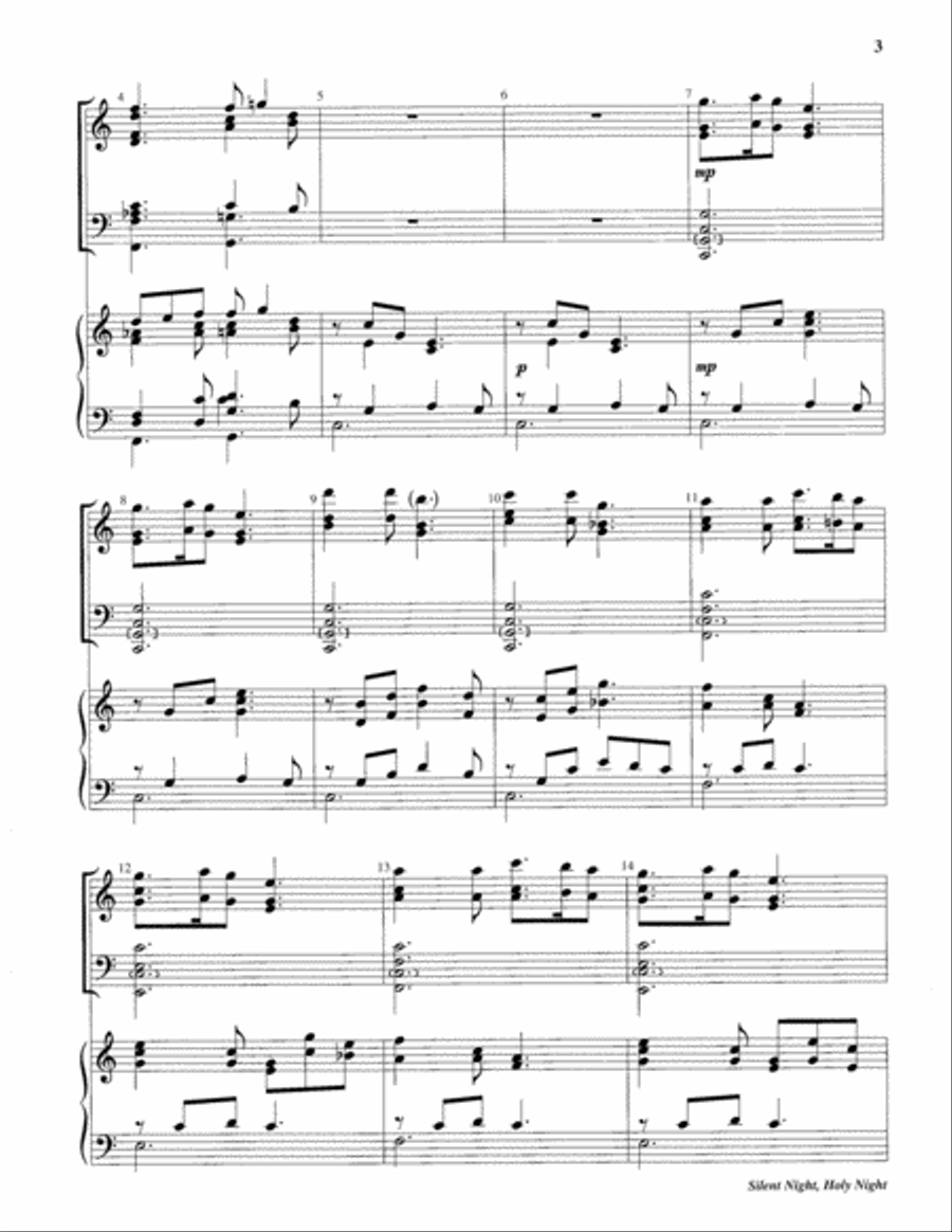 Silent Night, Holy Night Silent Night, Holy Night Handbell Choir scores gallery preview page 3