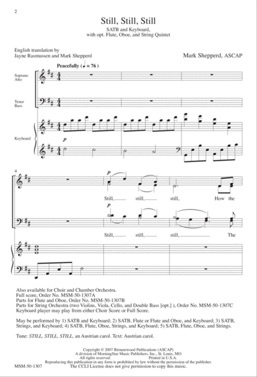 Still, Still, Still 4-Part scores gallery preview page 2