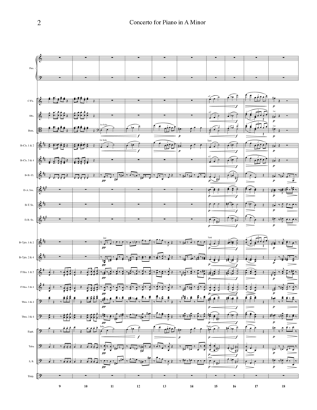 Piano Concerto in A Minor (All Movements) with Concert Band Accompaniment image number null