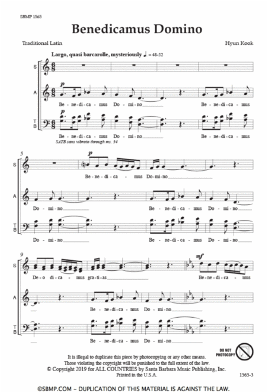 Benedicamus Domino 4-Part scores gallery preview page 2