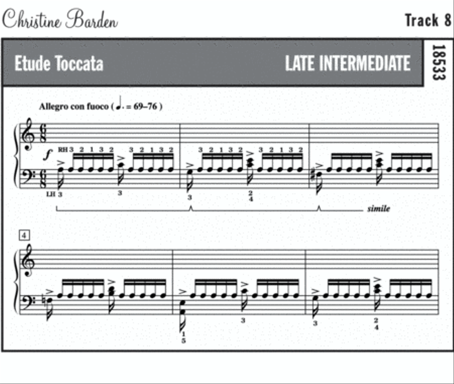 Etude Toccata Piano Method scores gallery preview page 2