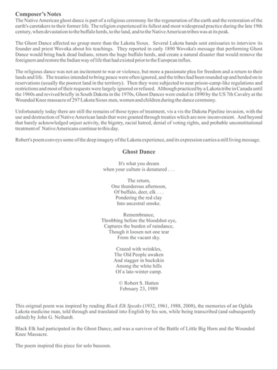 Ghost Dance Bassoon Solo scores gallery preview page 3