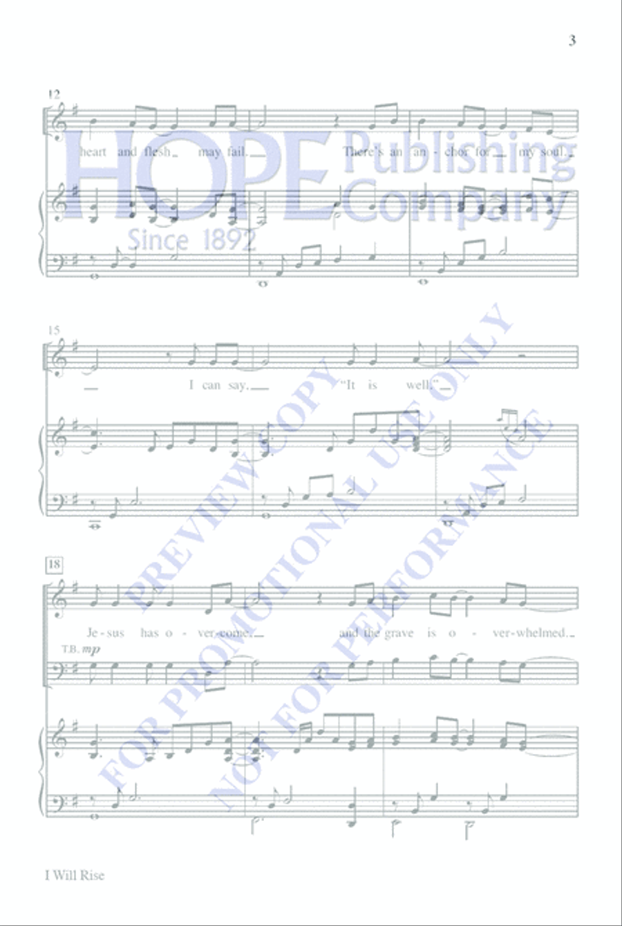 I Will Rise Choir scores gallery preview page 3