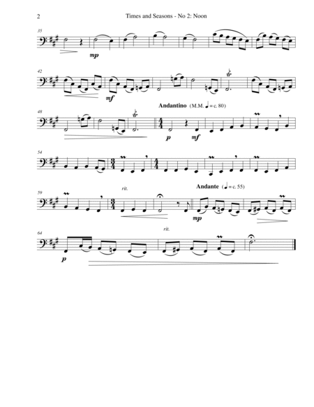 Times and Seasons for cello solo (all 4 pieces) image number null
