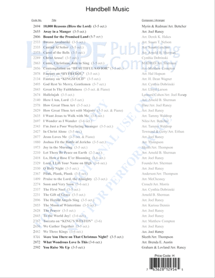 Refuge Handbell Choir scores gallery preview page 13