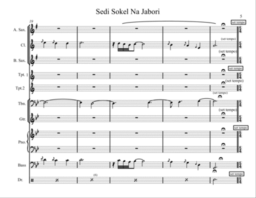 Sedi Sokel Na Jabori Sedi Sokel Na Jabori Jazz Ensemble scores gallery preview page 5