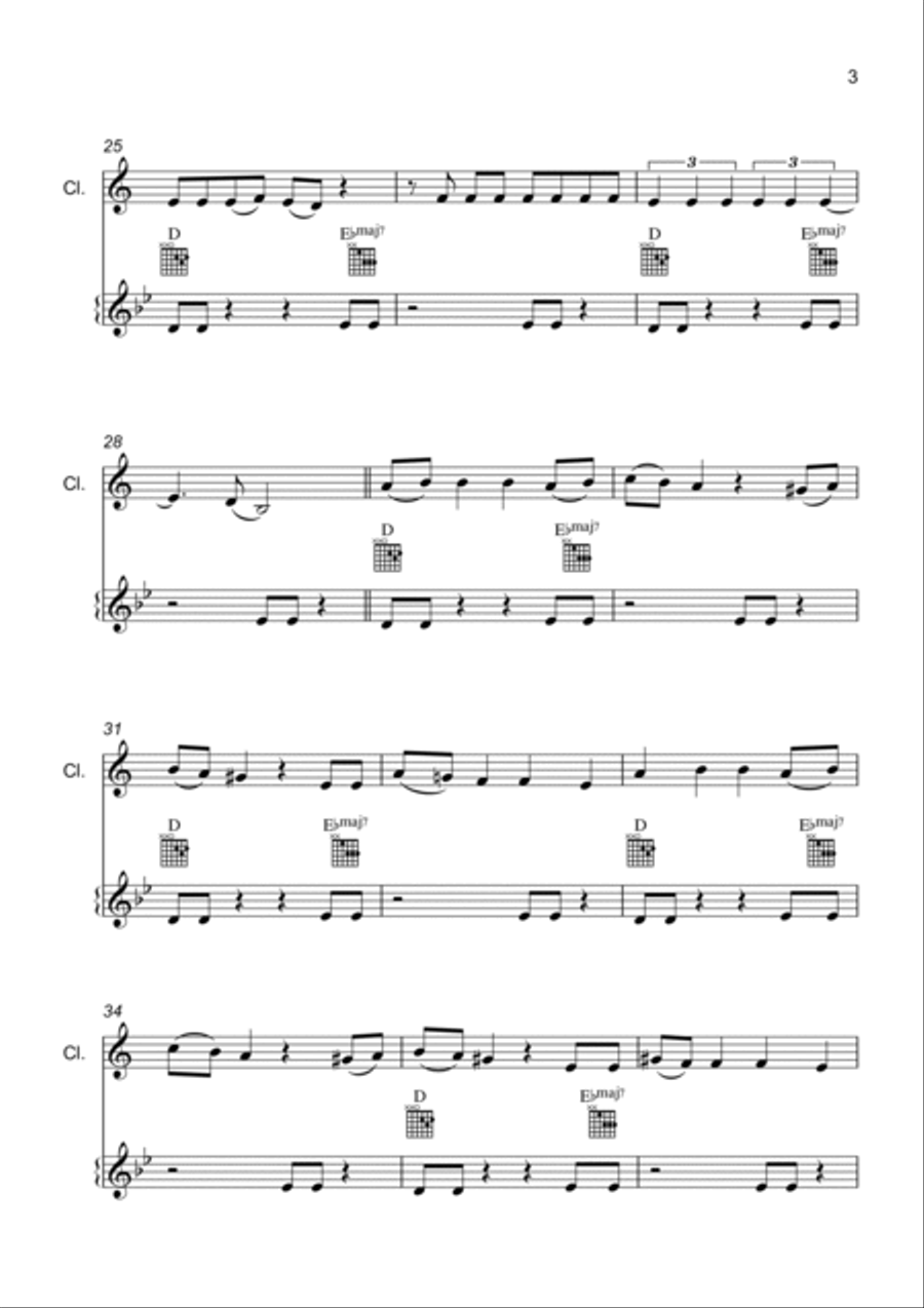 Unholy B-Flat Clarinet scores gallery preview page 3