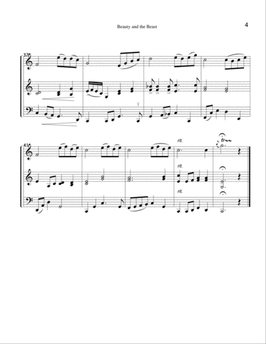 Beauty And The Beast Small Ensemble scores gallery preview page 4