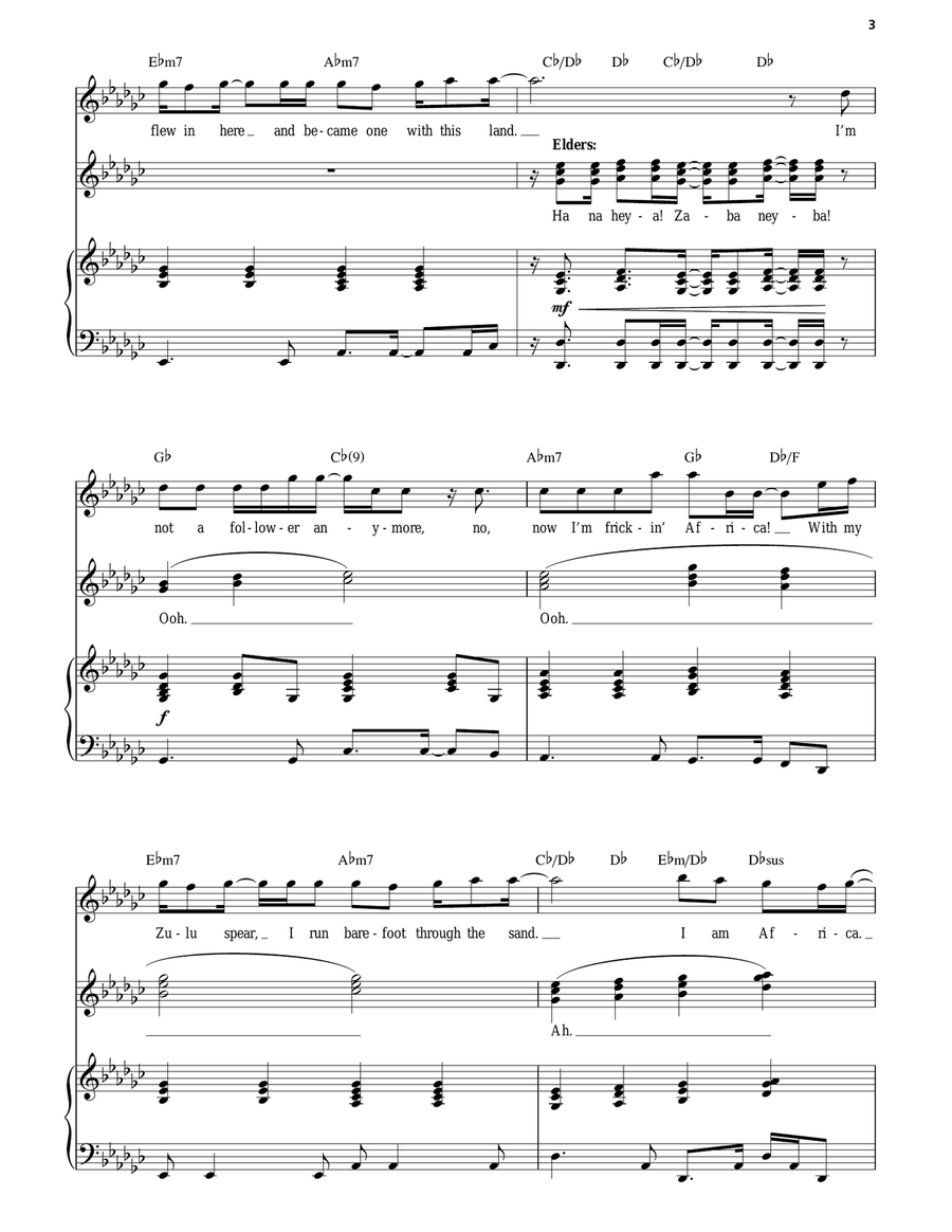 I Am Africa I Am Africa Voice scores gallery preview page 3