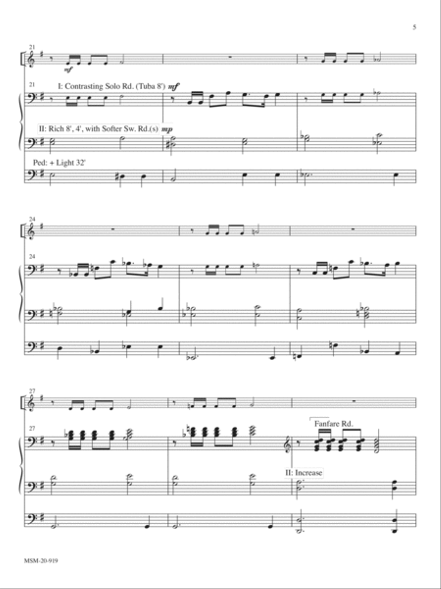 Trumpet Tune in G Trumpet Solo scores gallery preview page 3