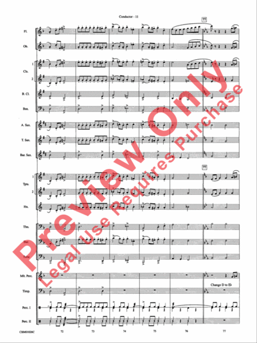 Harry Potter, Highlights from Concert Band scores gallery preview page 13